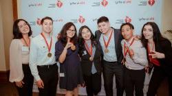 students at American Heart Association Symposium